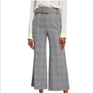 NWT Veronica Beard Wide Leg Cropped Houndstooth/ Checkered / Gingham Pant